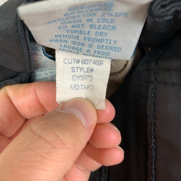 Robins Jean Men Pants 32x30 Black Studded Jeans Slim Fake Leather Motard Biker - Picture 11 of 16